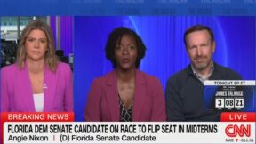 Kasie Hunt interviewing Angie Nixon and Chris Murphy