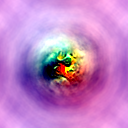 Optimized image Path-guided feature visualization of mixed3b channel 2