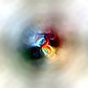Optimized image Path-guided feature visualization of mixed3b channel 3