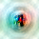Optimized image Path-guided feature visualization of mixed3b channel 4