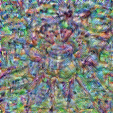 mixed4d:161, 2009-style gradient ascent: colored static