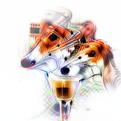 Feature visualization of 5a:317: long snouts and V-shaped glasses