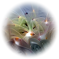 What the cat, car and fox groups share, optimized: pale spikes fanning from a point