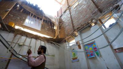 Hole in roof