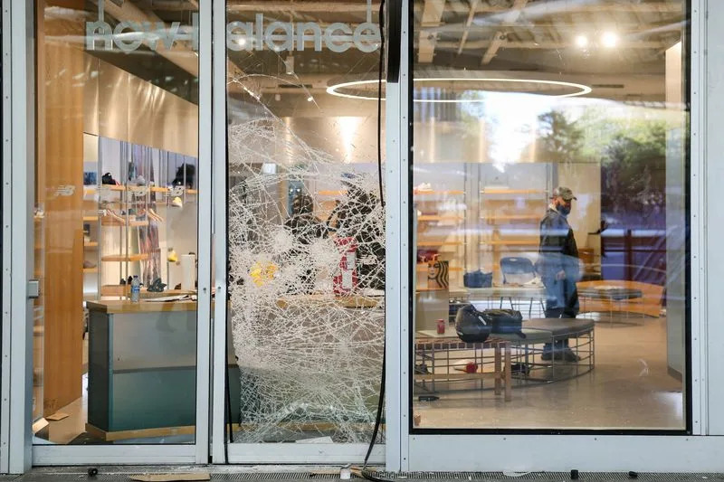 Aftermath of clashes during a national day of protests against the cost of living and rising fuel prices, in Paris