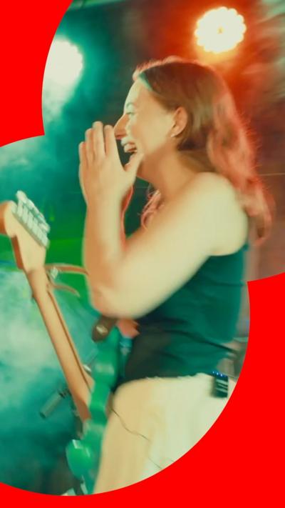 Woman on stage