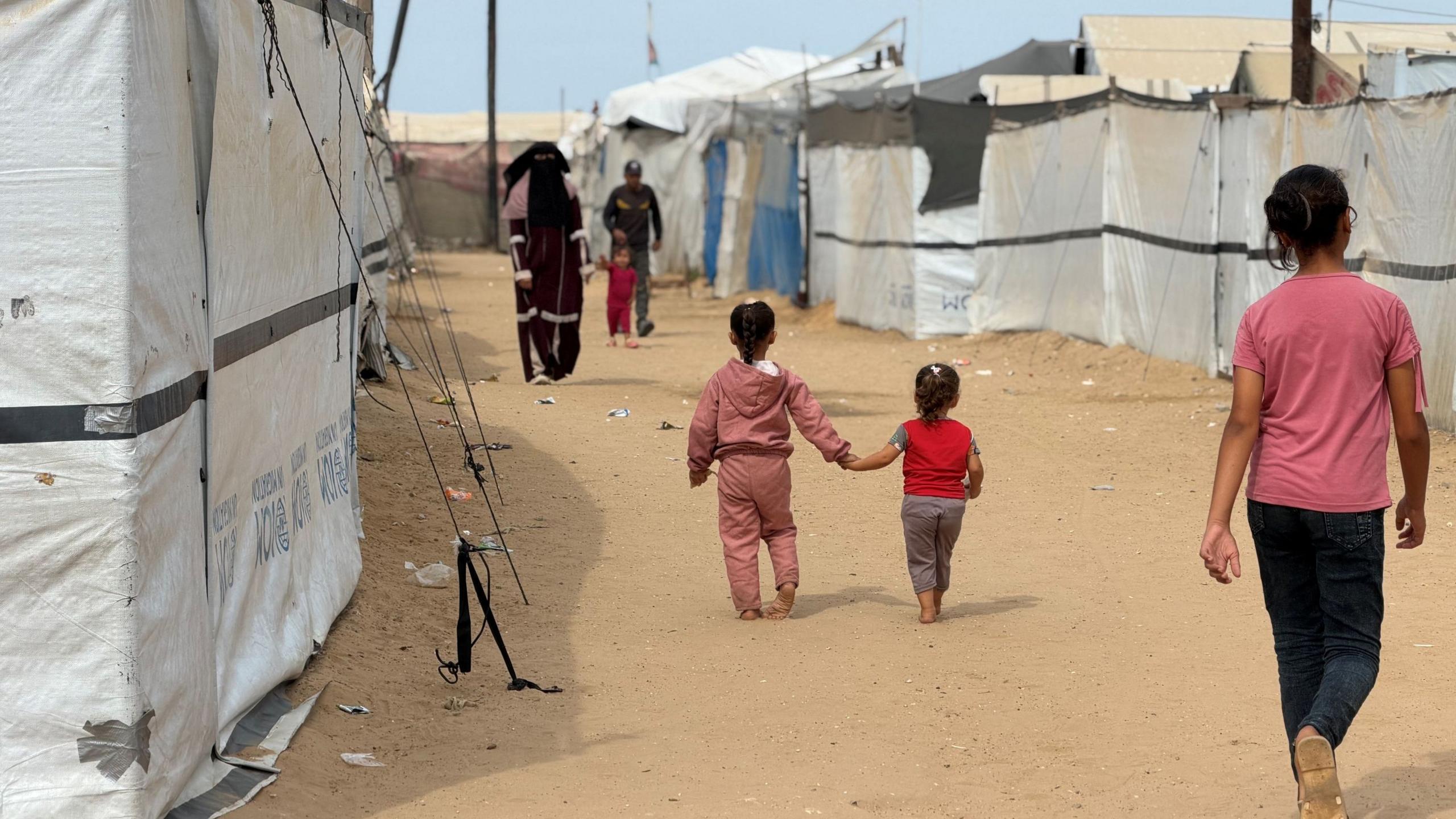 Camp for displaced Palestinians in al-Mawasi, southern Gaza