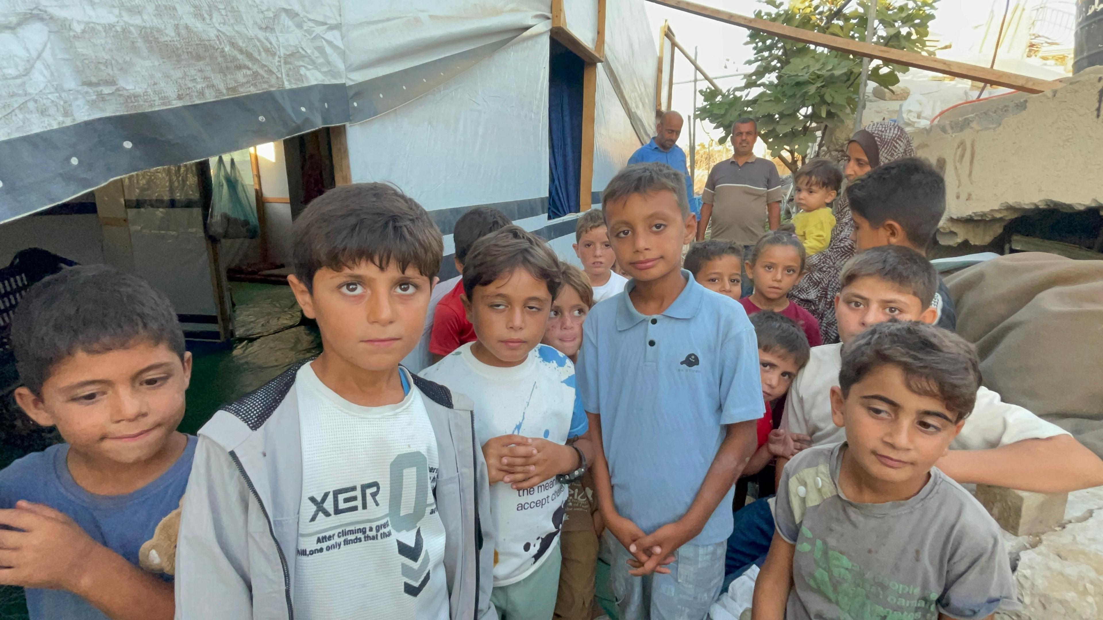 Children in Gaza City, northern Gaza