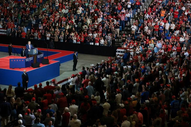 US President Trump visits Kansas