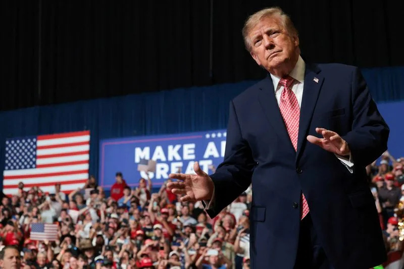 US President Trump visits Kansas