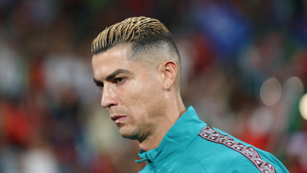 Portugal's forward #07 Cristiano Ronaldo looks on ahead of the UEFA Nations League league phase group A4 football match between Portugal and Wales at Jose Alvalade stadium in Lisbon 