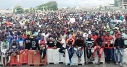 Police teargas protesters at Lekki tollgate #EndSARS memorial