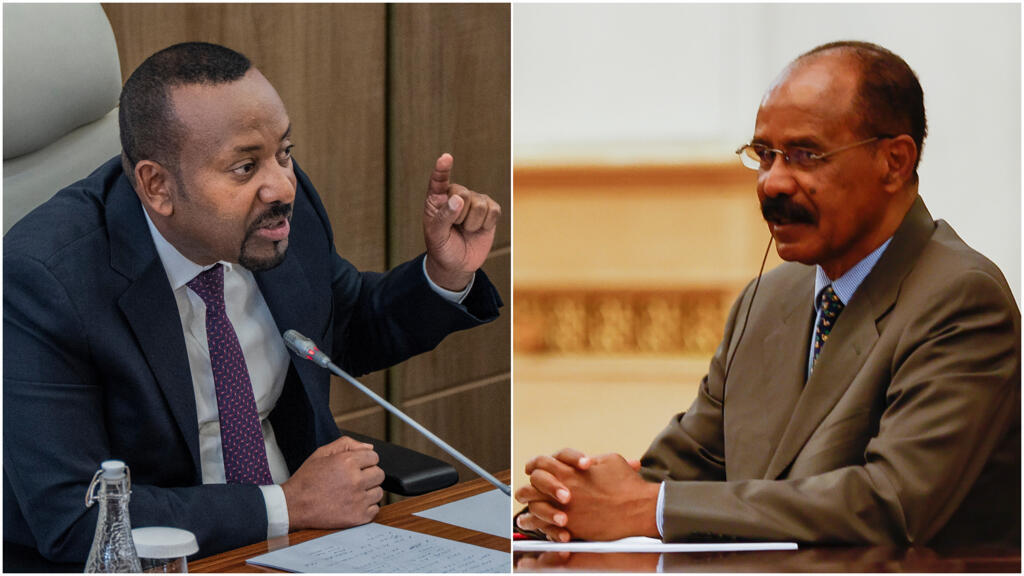 Le Premier ministre éthiopien Abiy Ahmed (à gauche) et le président érythréen Issayas Afewerki (à droite).