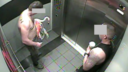 The Canadian tourist was seen walking to his hotel room with the abducted flamingo