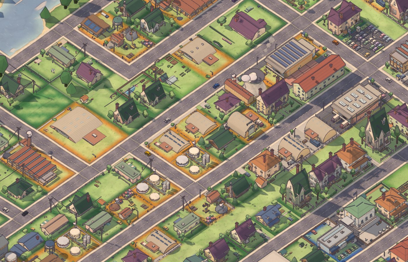 Workshops, tank farms and warehouses on the same streets as small houses