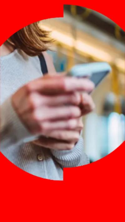 A woman's hands holding a phone 