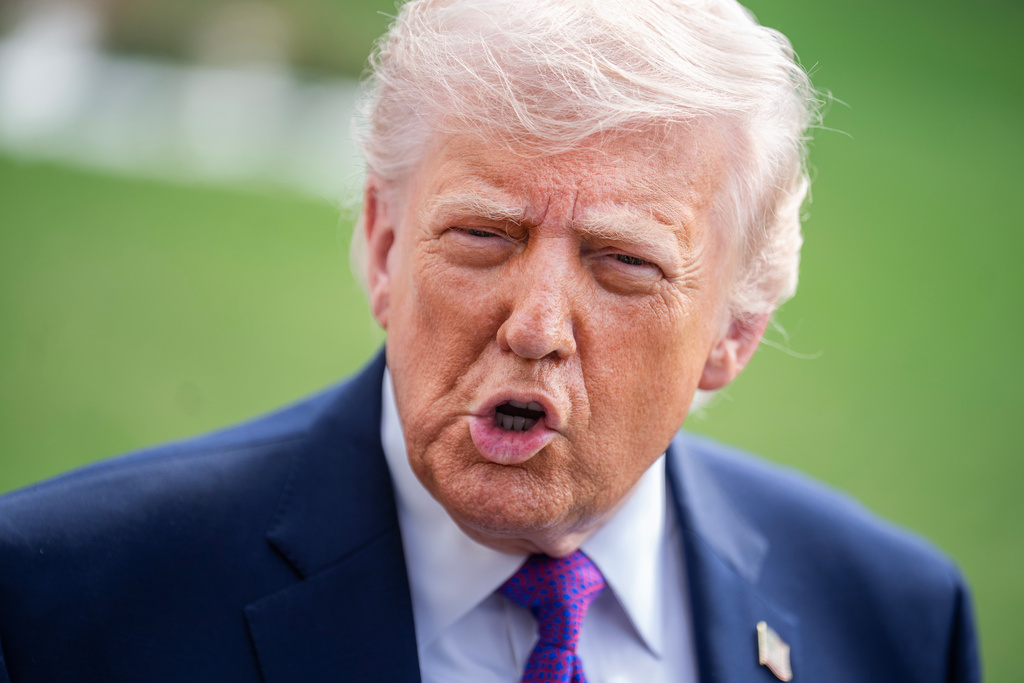 Donald Trump on White House lawn