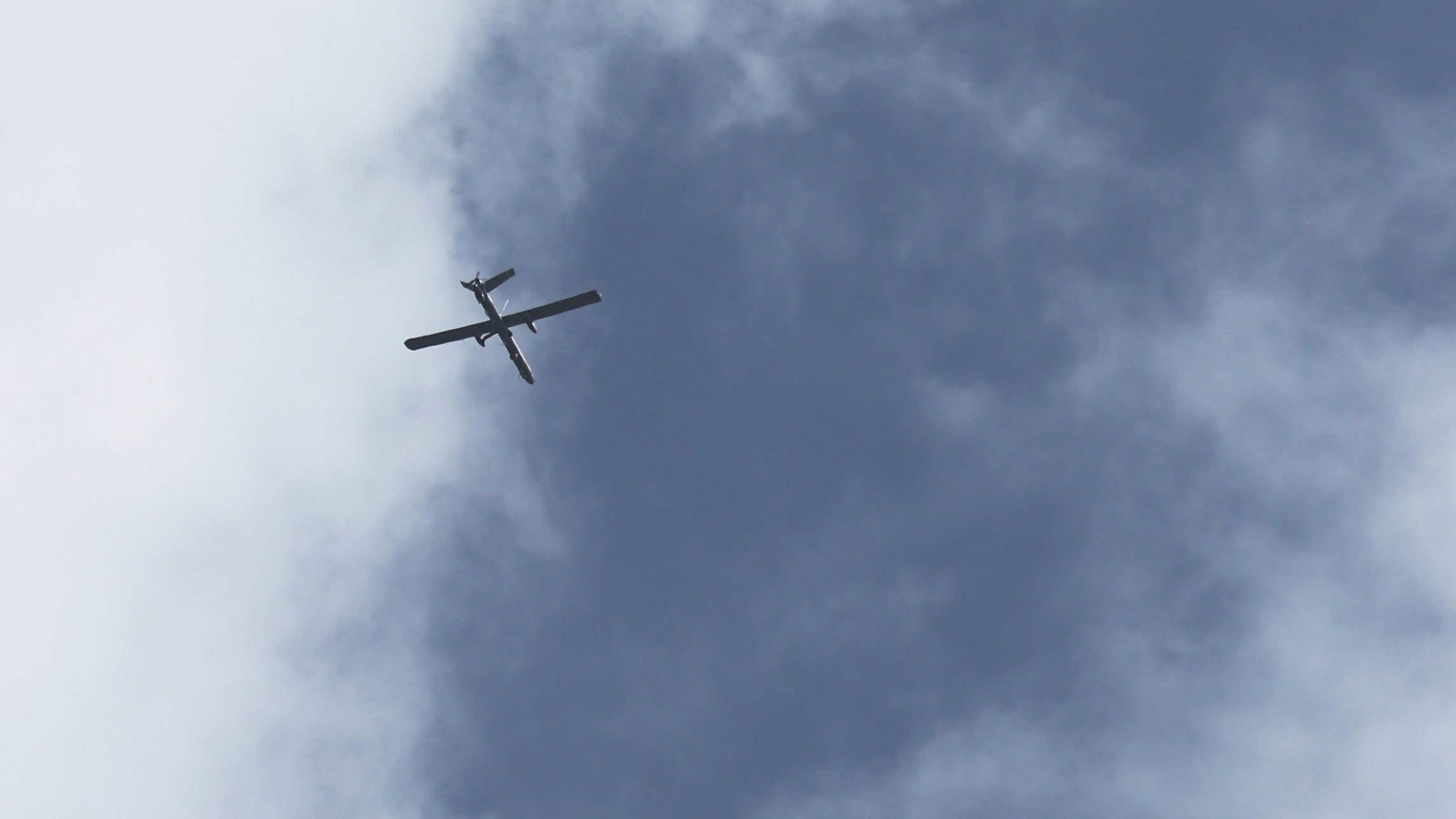 An Israeli drone circles beneath dark clouds over Beirut on 21 October 2026 (Anwar Amro/AFP)
