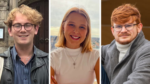 From left to right, Charlie West, Rachel James and Owein Iveson