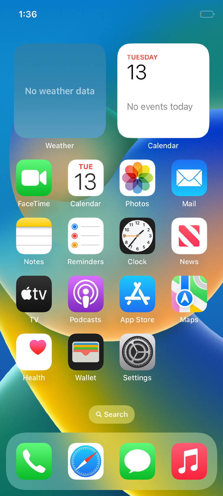 Home screen