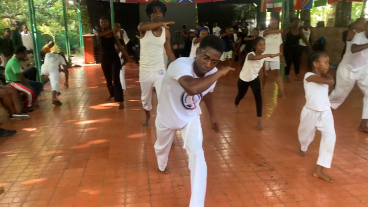 A capoeira class in Petion-Ville, a suburb of Port-au-Prince, Haiti, organised by the association “Capoeira and Social Education in Haiti” in 2026