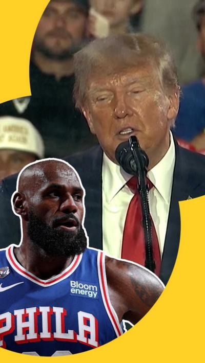 Donald Trump talking about LeBron James